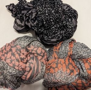 Light Weight Animal Print Crinkled Leopard Scarves Shawls Wraps Scarf